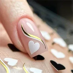 Hjerte klistermærker til neglene, SWA04, GNB